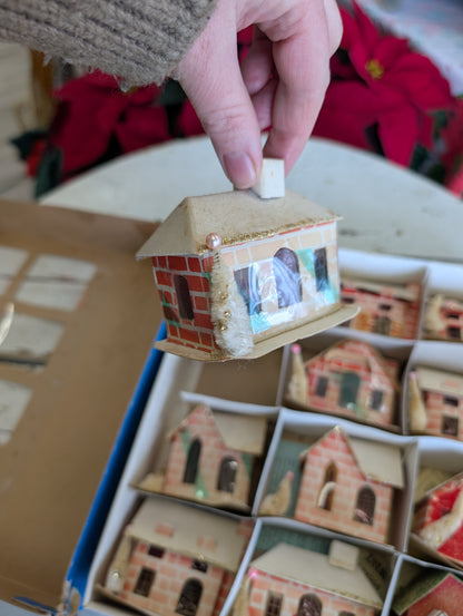 Set of 12 putz houses