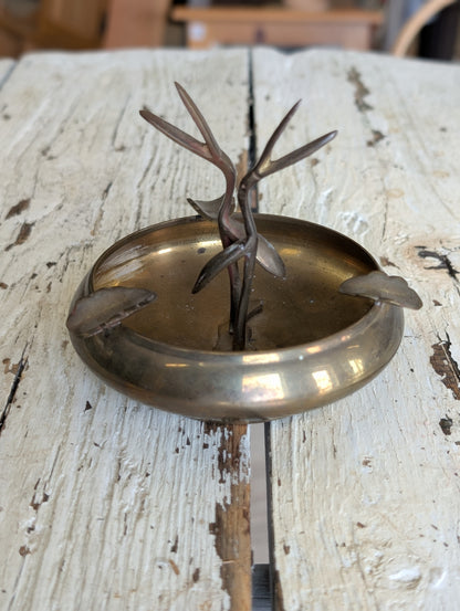 Crane brass ashtray