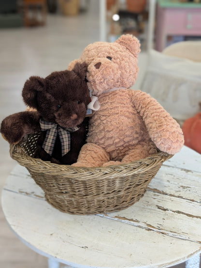 Wicker basket with handles