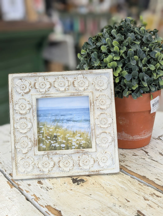 Small framed distressed frame
