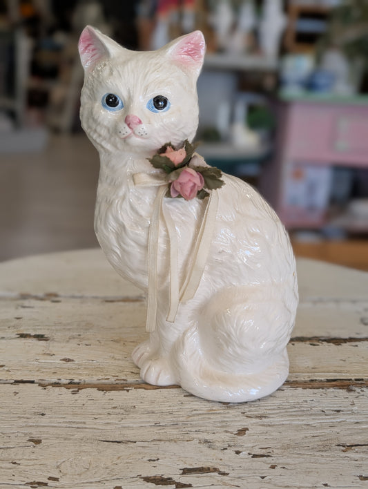 White ceramic cat