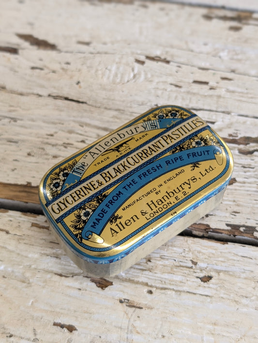 Vintage Allen & Hanburys Glycerine & Blackcurrant Pastilles tin