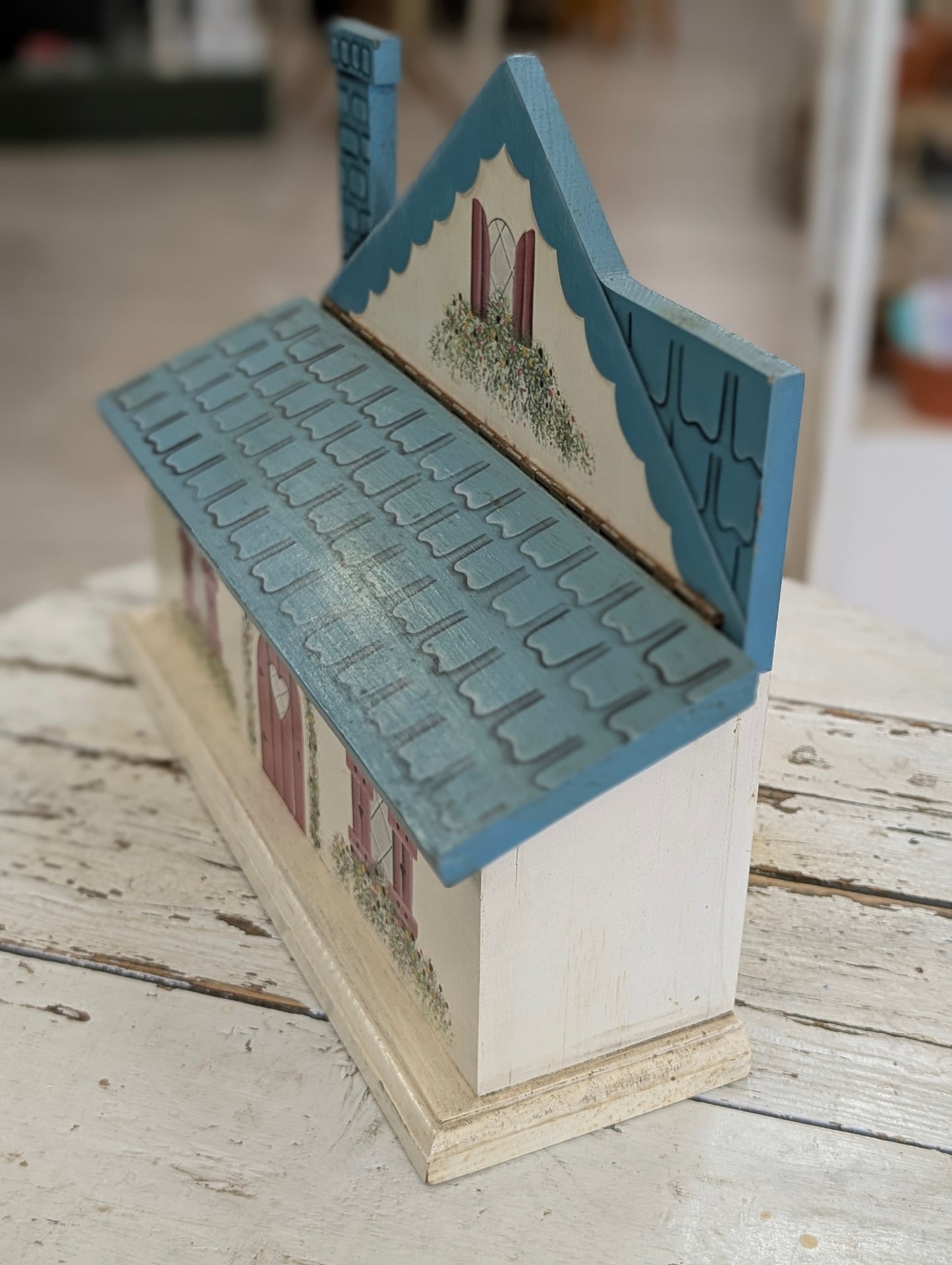 Wooden mailbox house