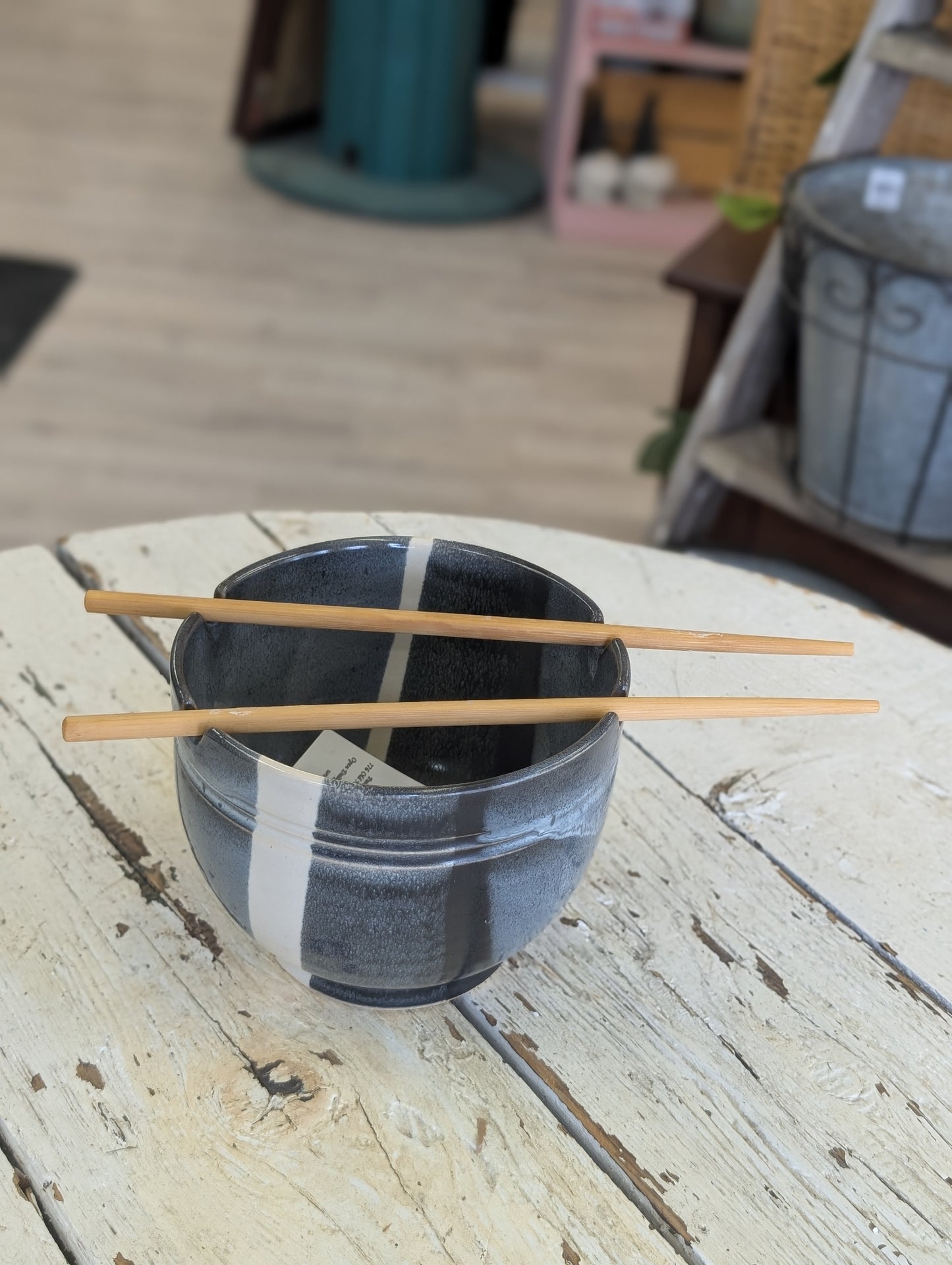 Noodle Bowl - Black and White Pattern