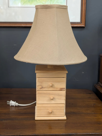 Wooden lamp drawers