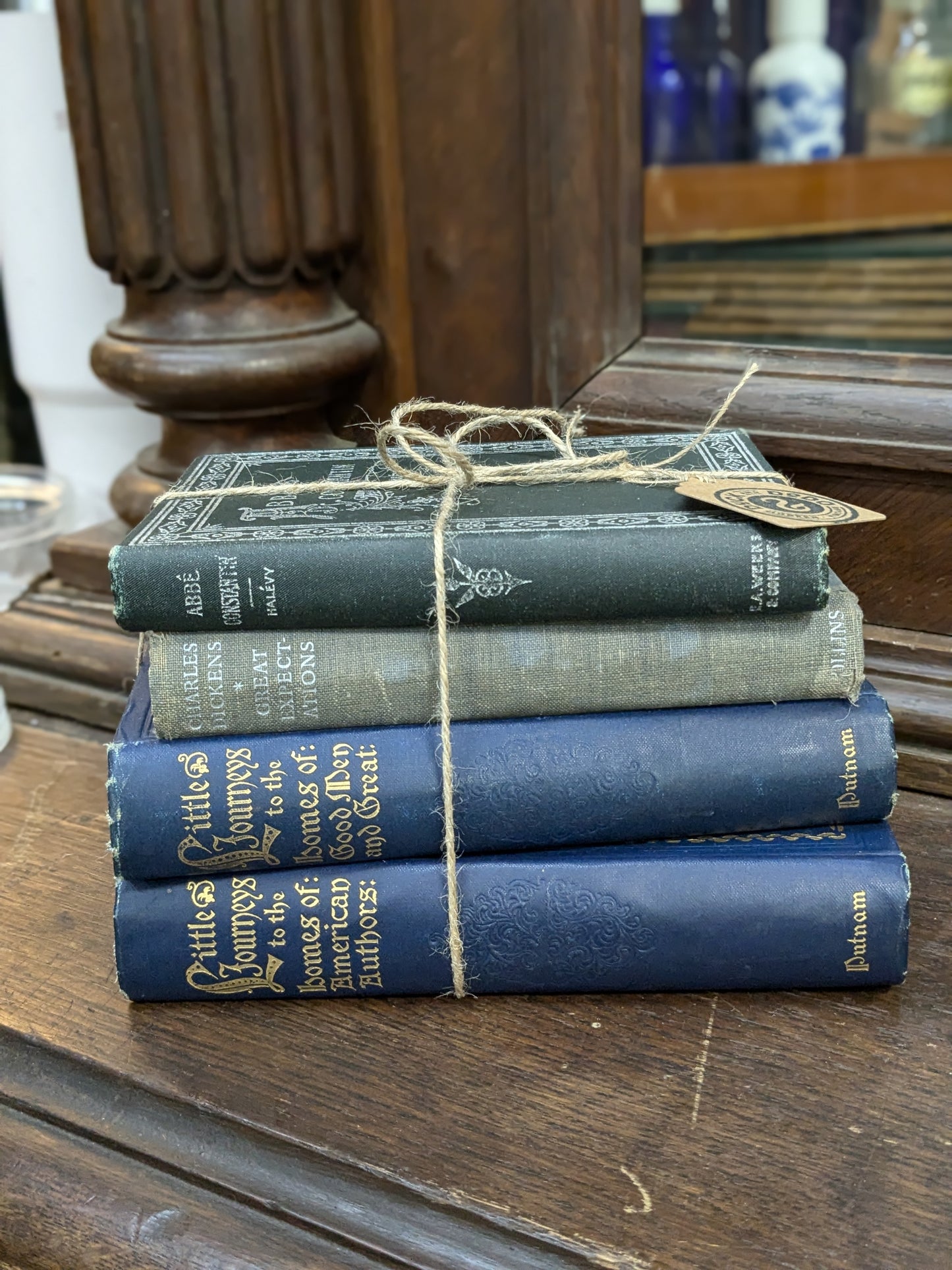 Antique bookstack