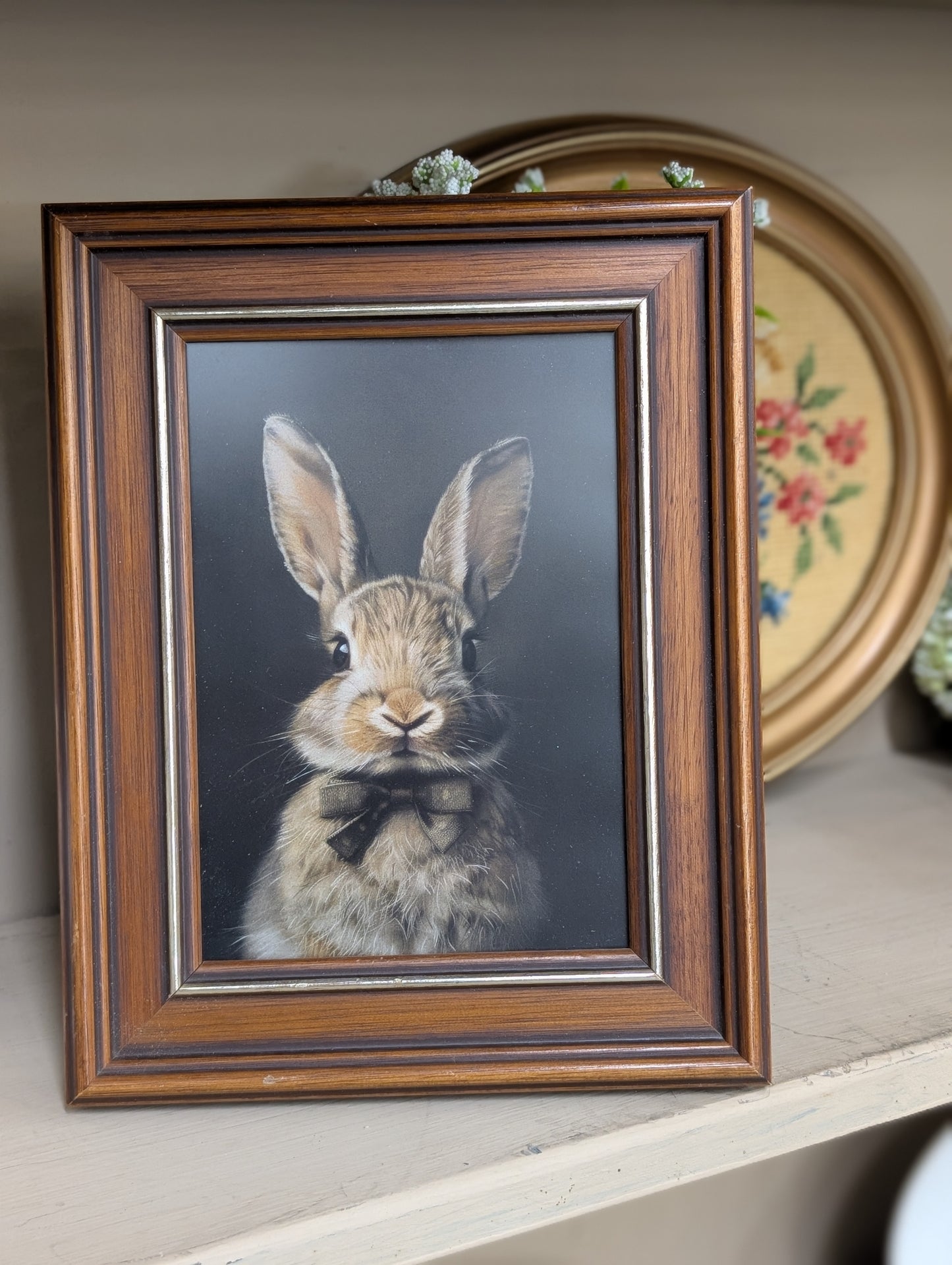 Framed bunny with bowtie