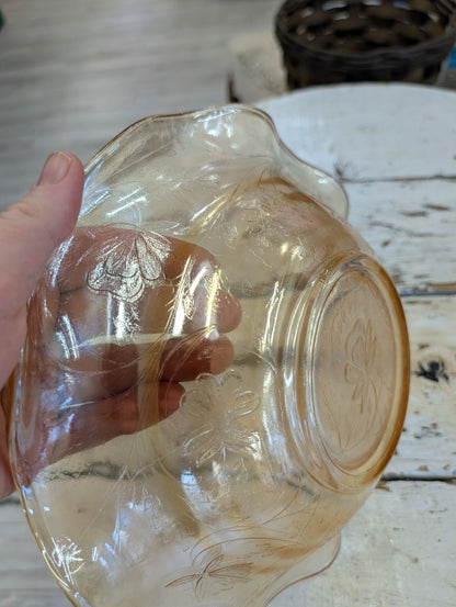 Carnival glass bowl