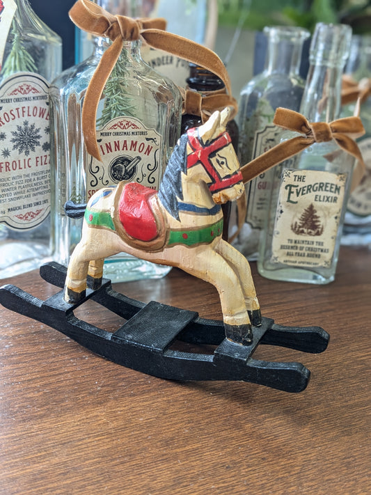 Small wooden rocking horse