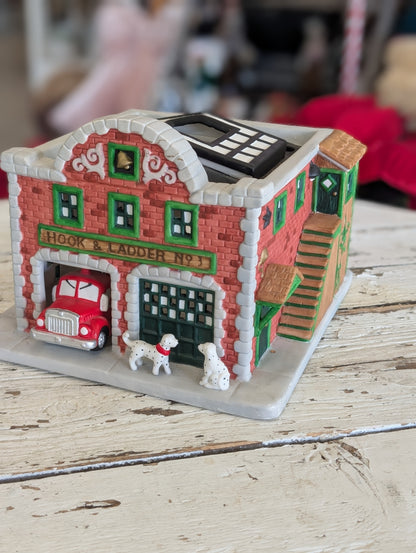 ceramic "Hook & Ladder No. 3" firehouse