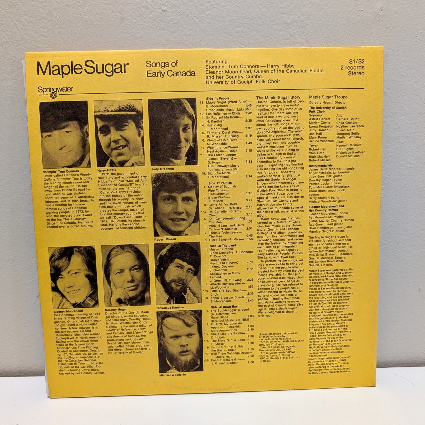 Maple Sugar - Songs of Early Canada 2xLP