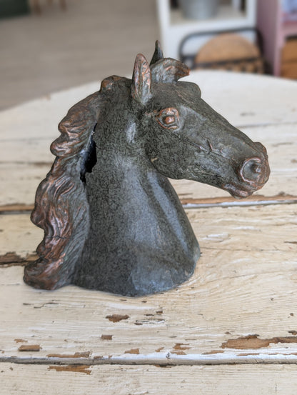 Copper horse head rustic