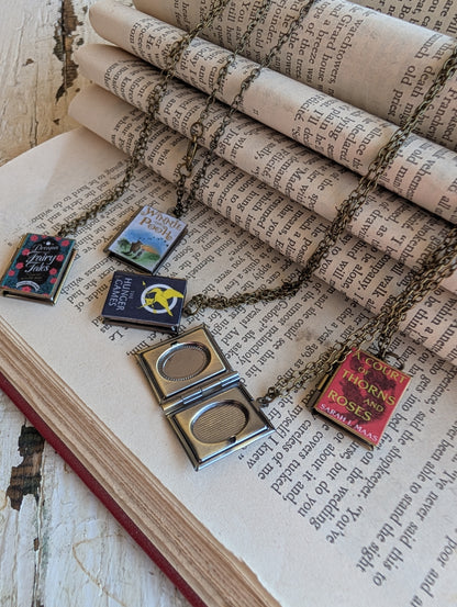Book locket necklace