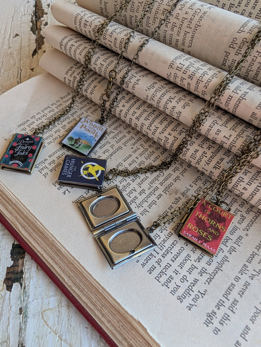 Book locket necklace