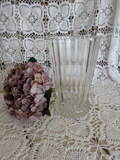 Large clear flower vase