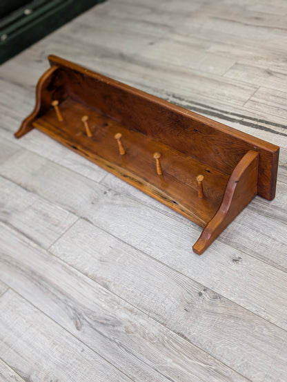 Wood peg shelf