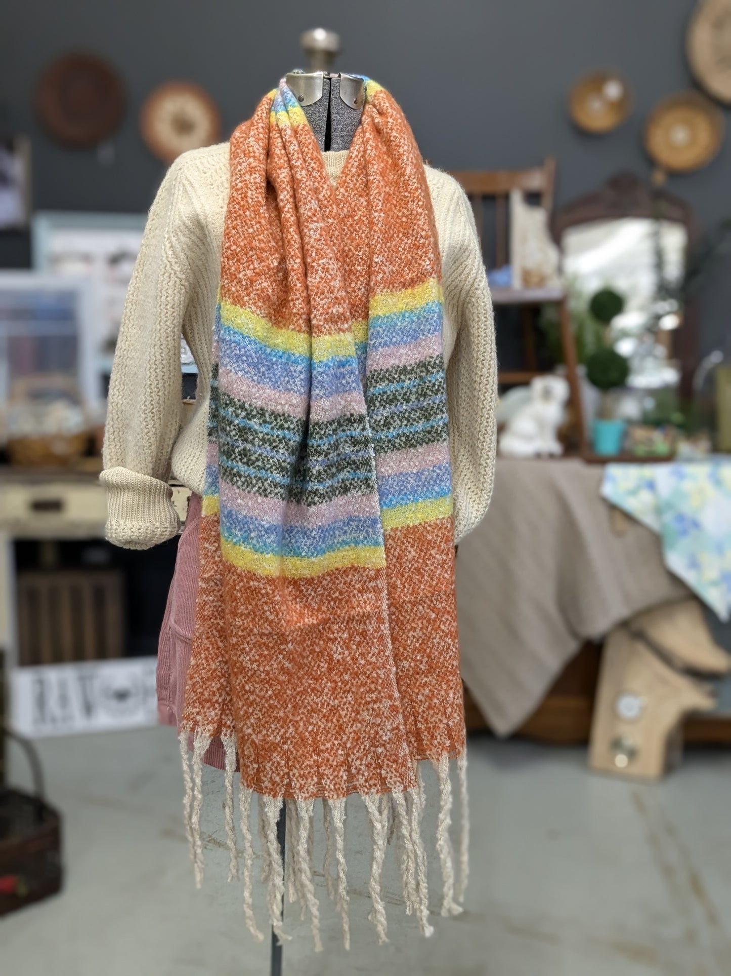 Orange Chunky Scarf