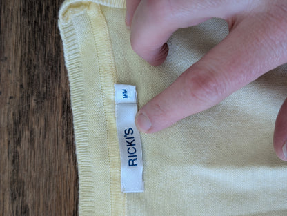 Yellow button up cardigan