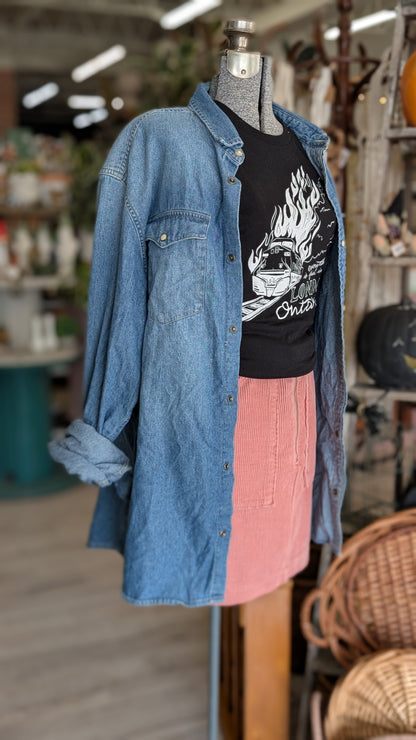 Jean button shirt
