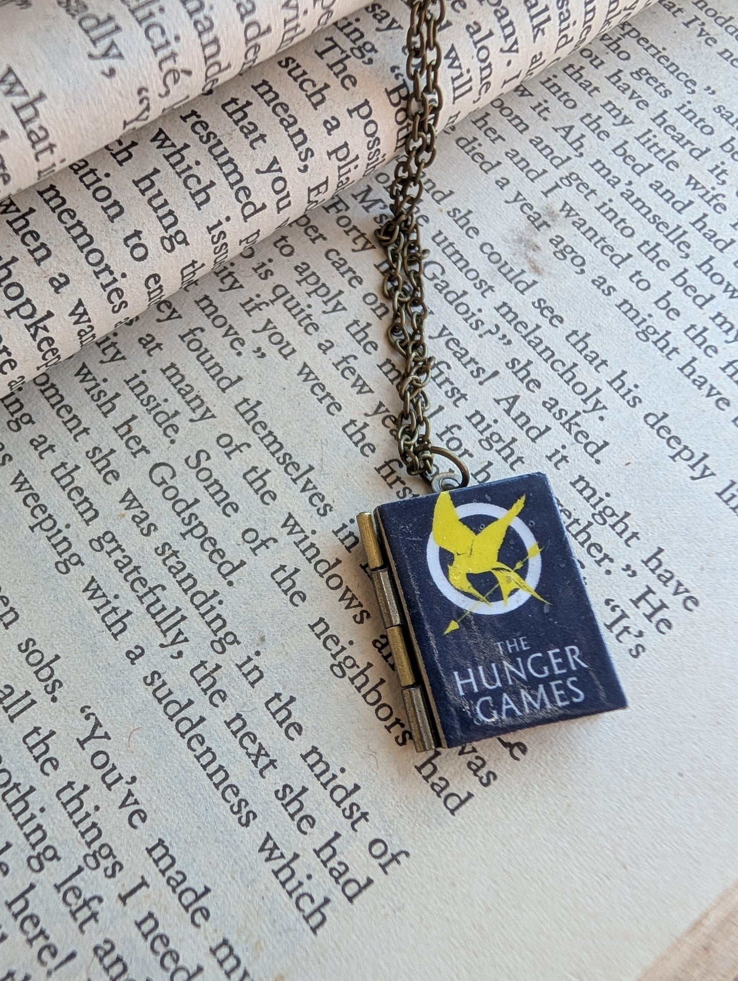 Book locket necklace