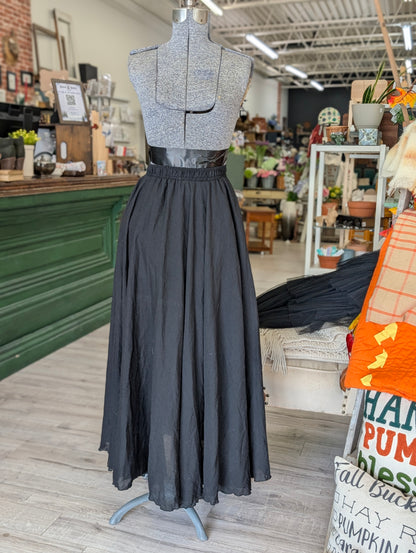Black flowing skirt