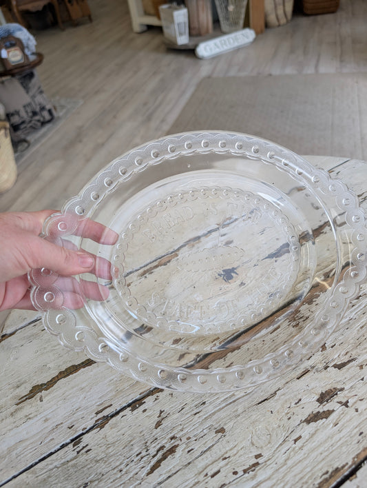 Glass bread plate