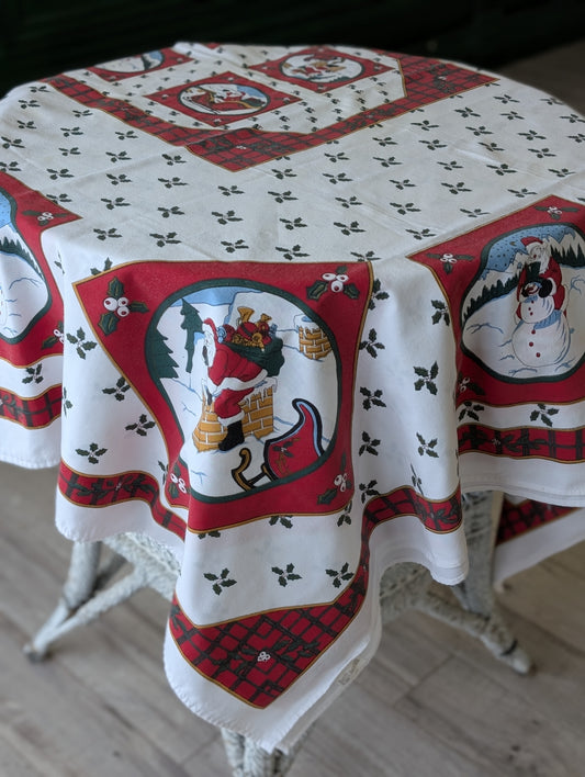santa table clothe