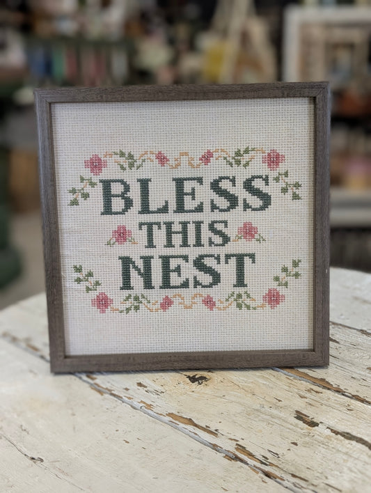 Bless this nest framed print