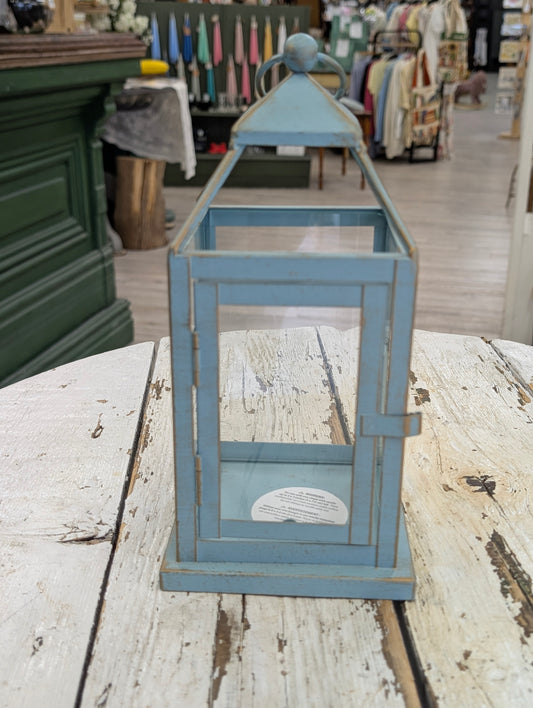 Blue candle lantern
