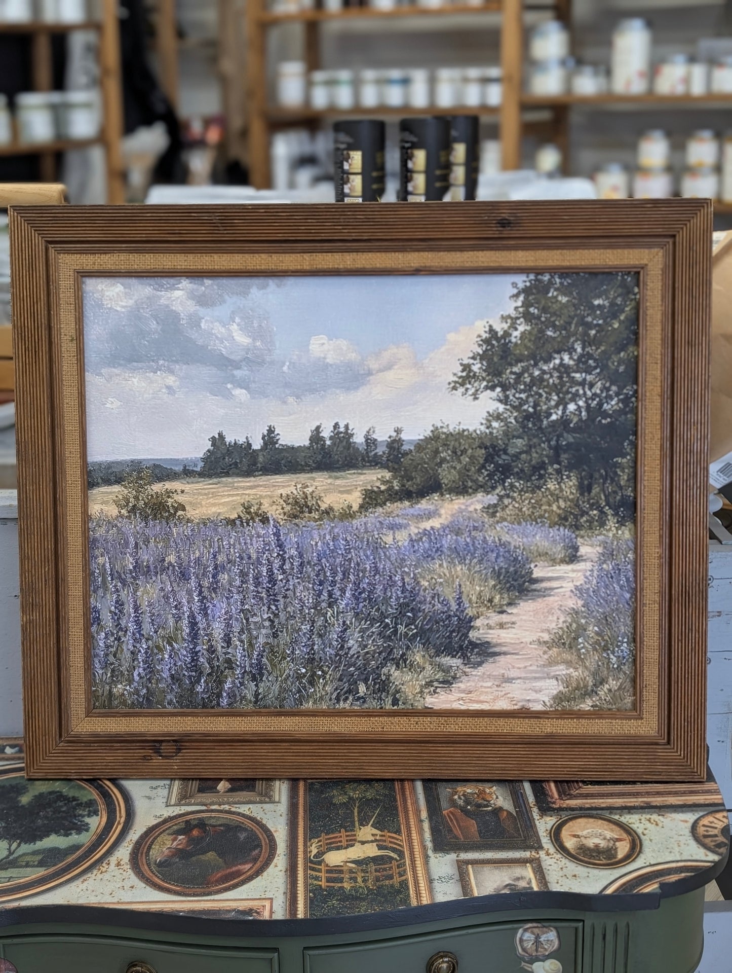 Lavender field framed print