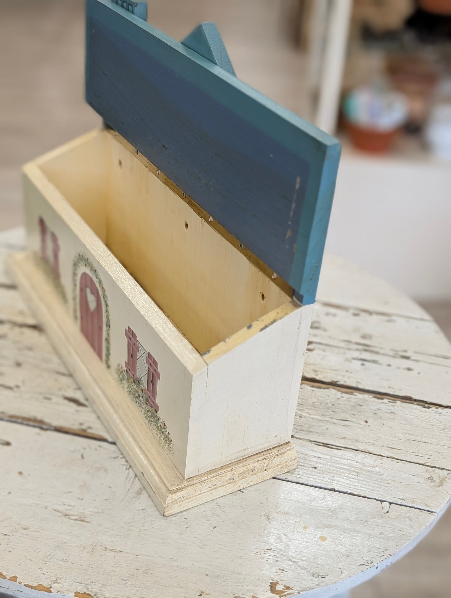 Wooden mailbox house