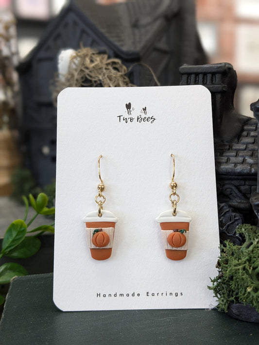 Pumpkin Spice Latte Earrings