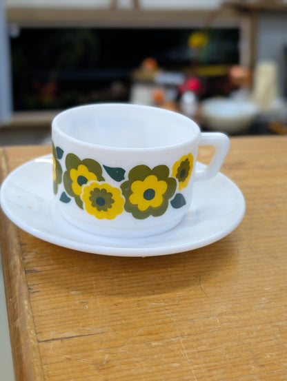 Yellow espresso teacup