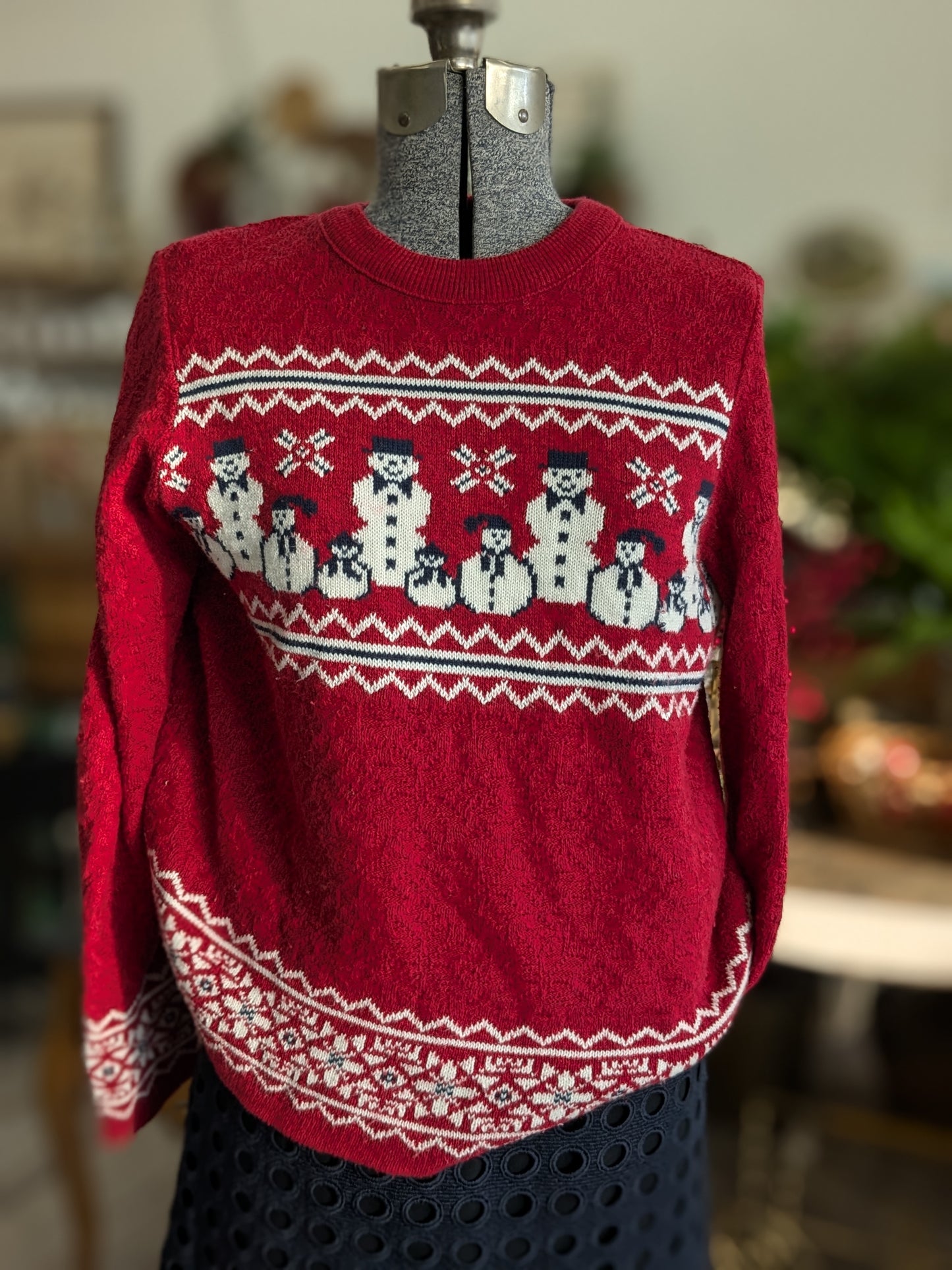 Snowman red sweater