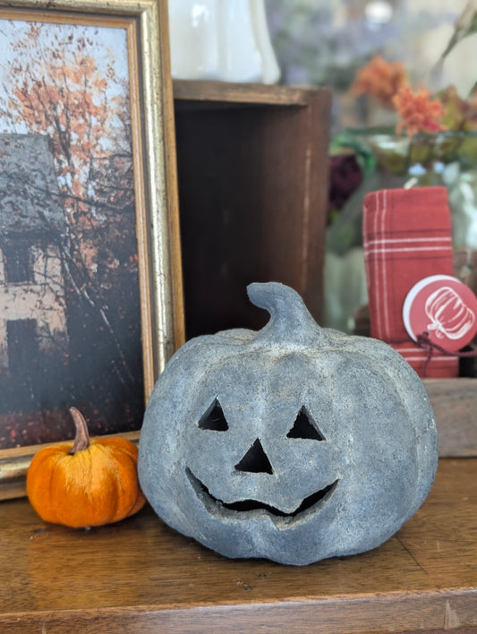Small Black Textured Pumpkin