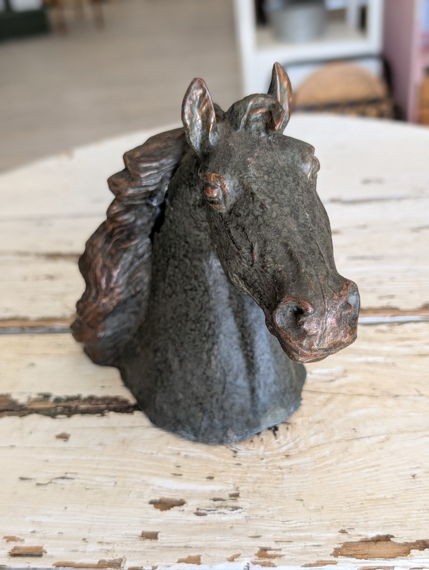 Copper horse head rustic