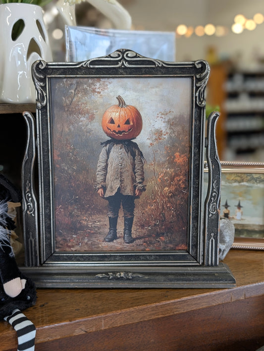 Pumpkin boy in pivot frame