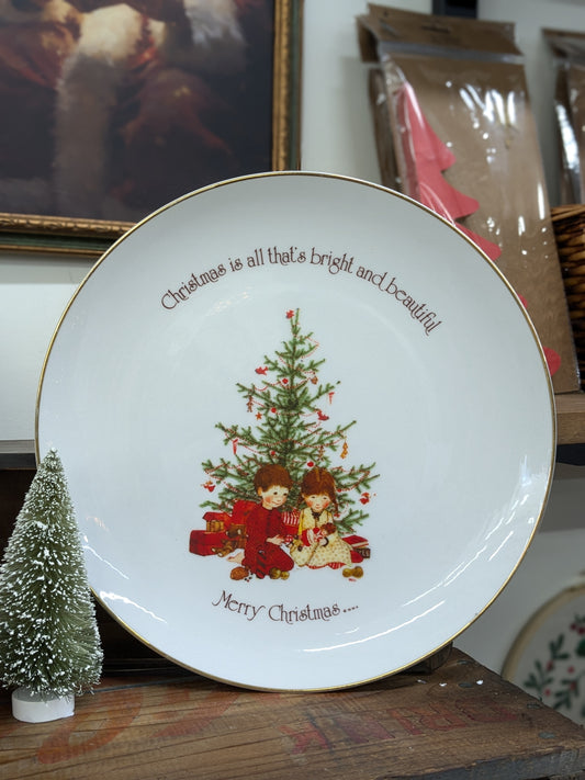 Holly Hobbie Christmas plate