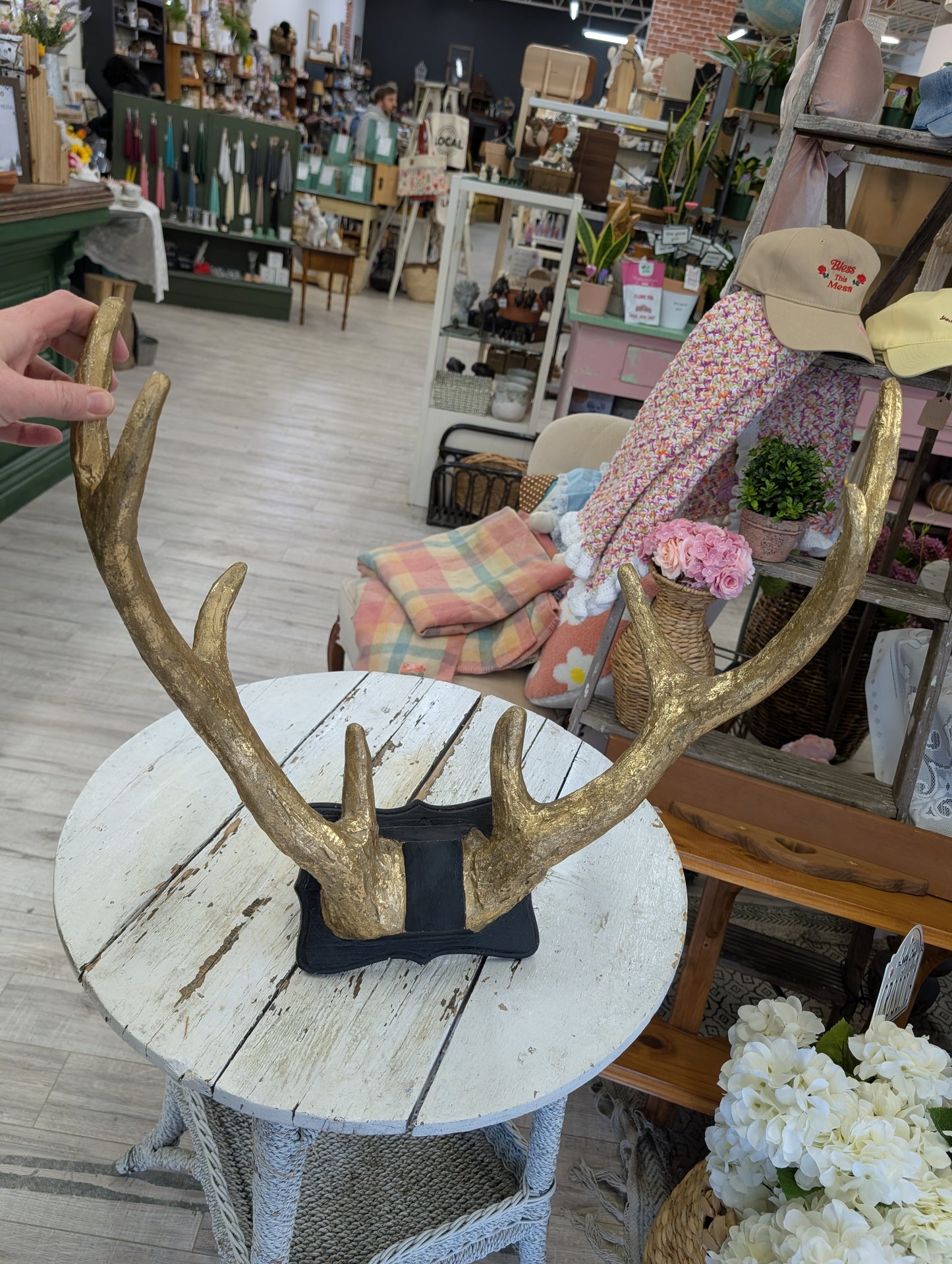 Large wall hanging faux antlers