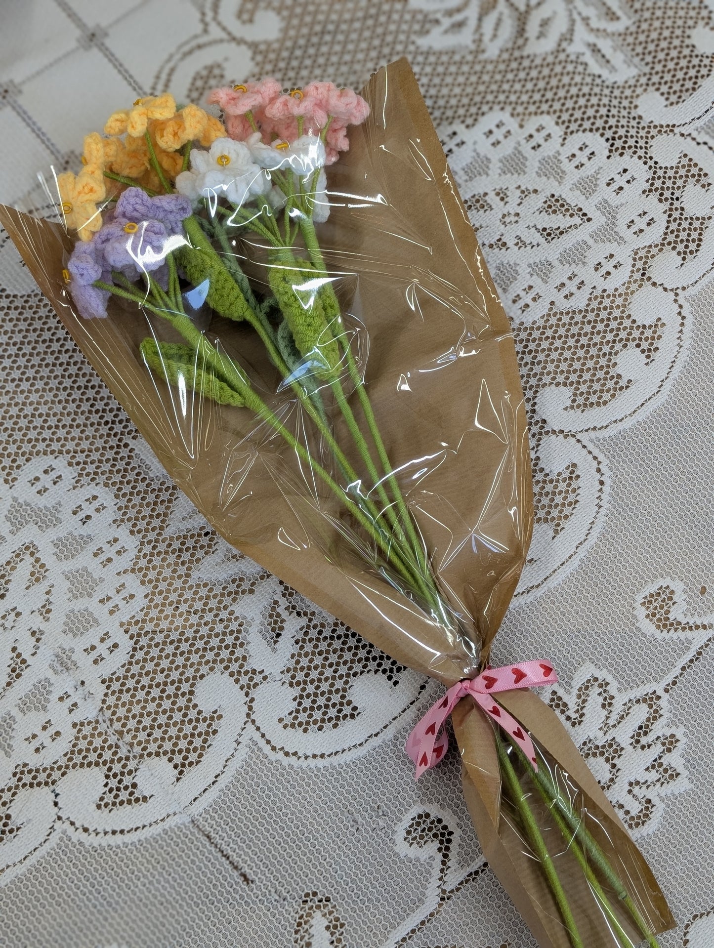 Crochet wild flower bouquet