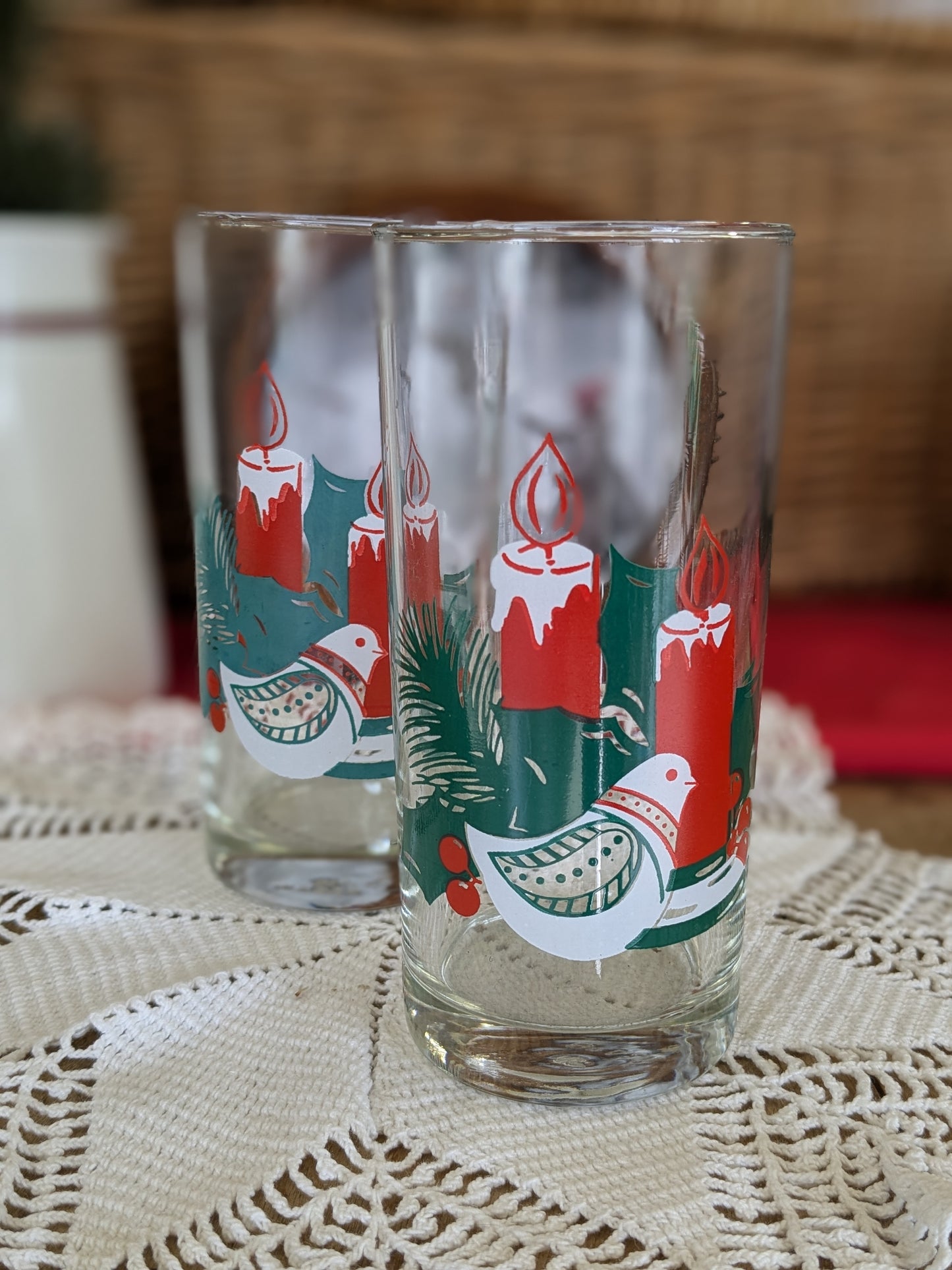 Candles / Birds Set of Drink glasses