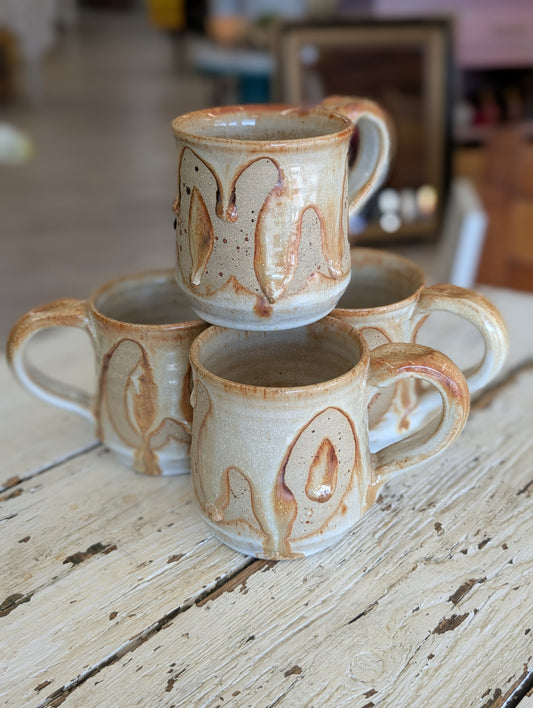 Brown pottery mug