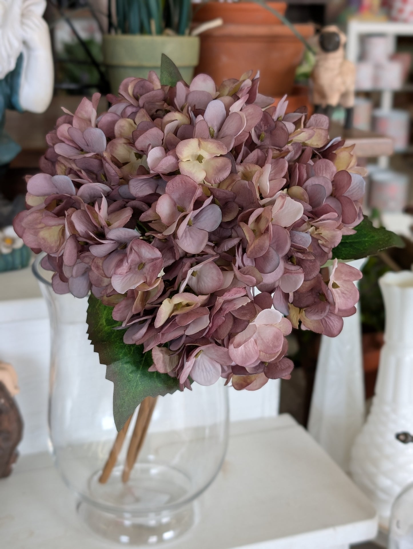 14" Mauve Hydrangea Fresh Touch Bundle