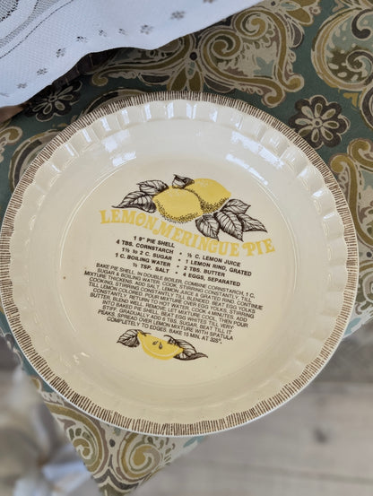 Lemon pie plate