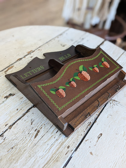 Small wooden wall organizer