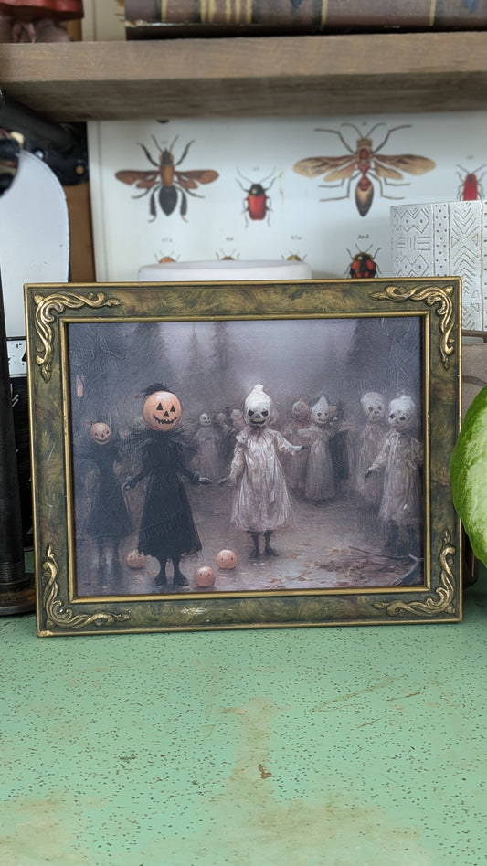 Strolling Ghouls framed Print