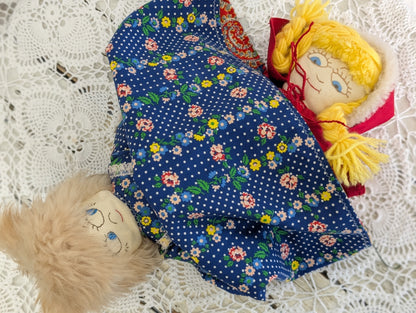 Handmade Topsy Turvy cloth doll  - little red riding hood