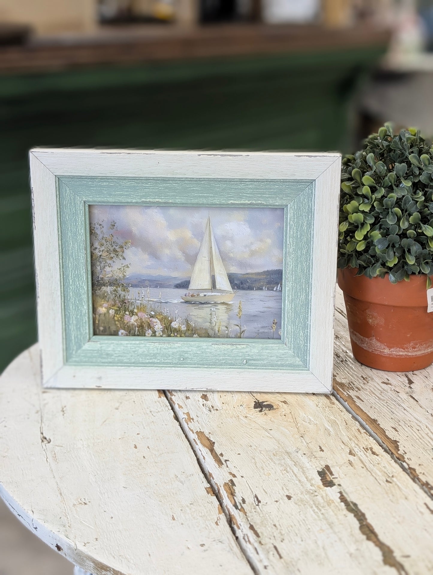 Framed sailboat print