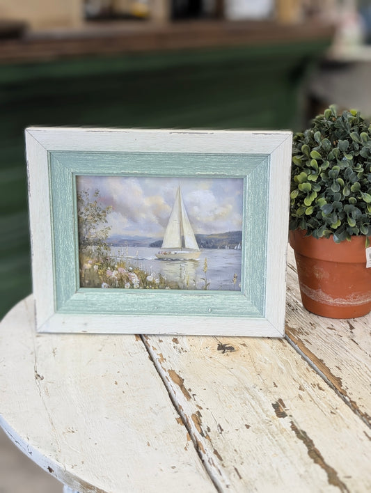 Framed sailboat print