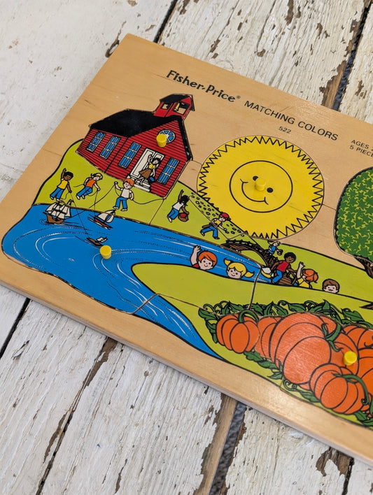 Wooden fisher price puzzle toy